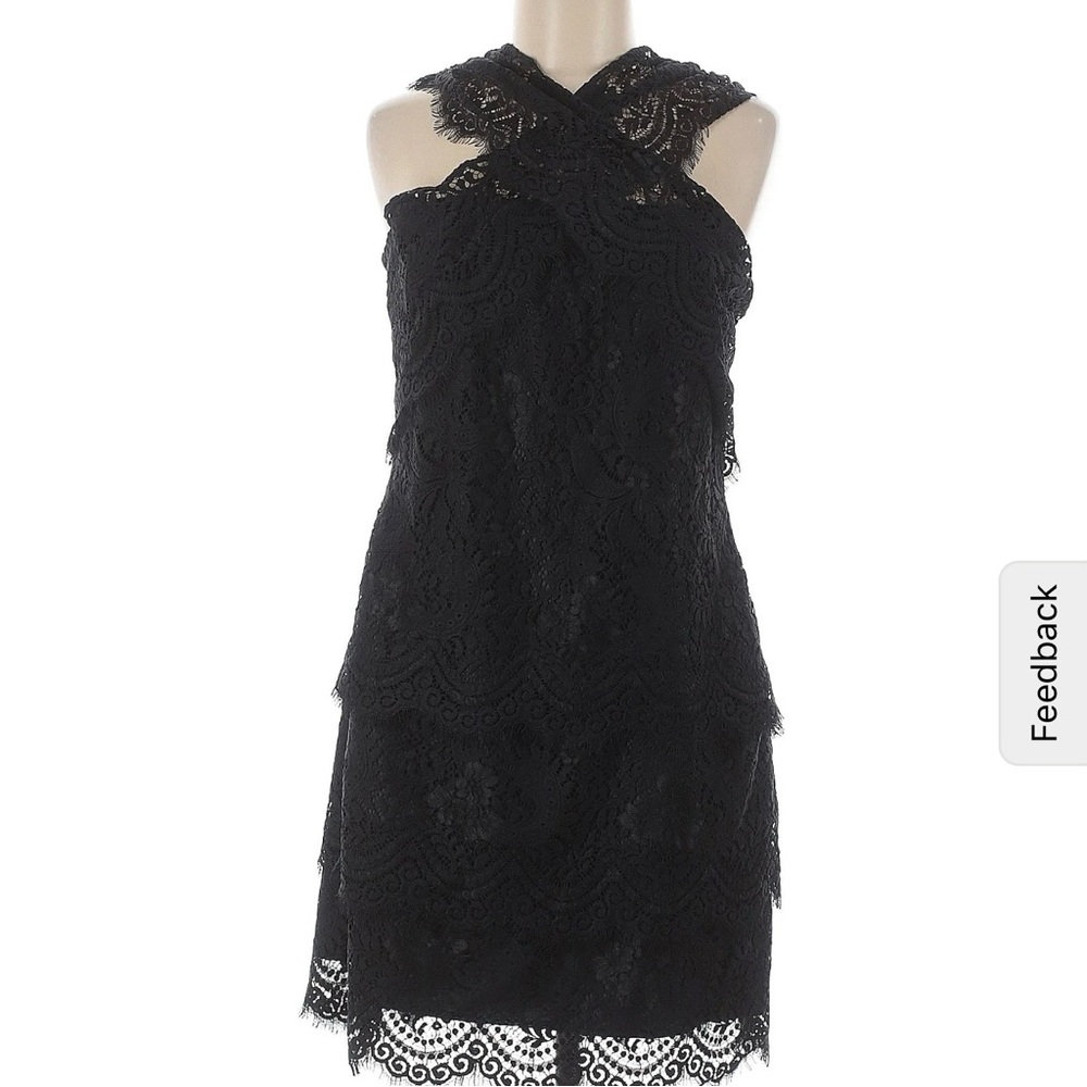 NWOT Anthropologie Leifsdottir Black Lace Dress
